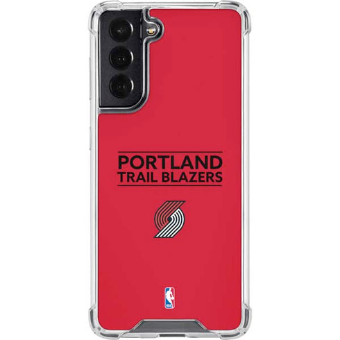 NBA Portland Trail Blazers Standard - Red Galaxy S22 Clear Case