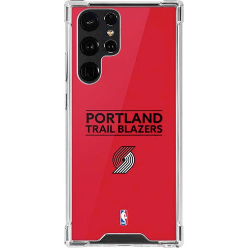 NBA Portland Trail Blazers Standard - Red Galaxy S22 Ultra Clear Case