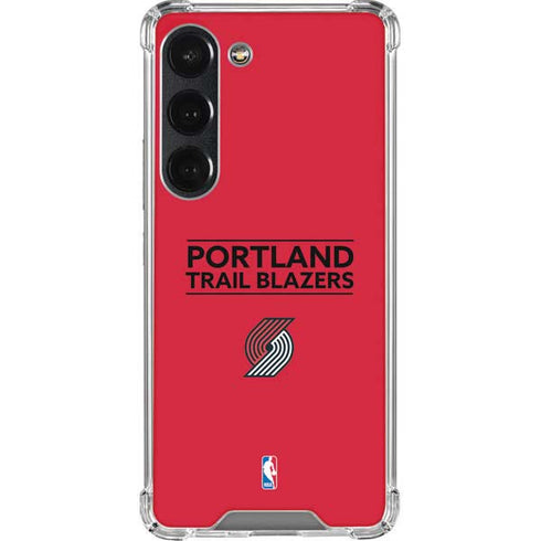 NBA Portland Trail Blazers Standard - Red Galaxy S23 Clear Case