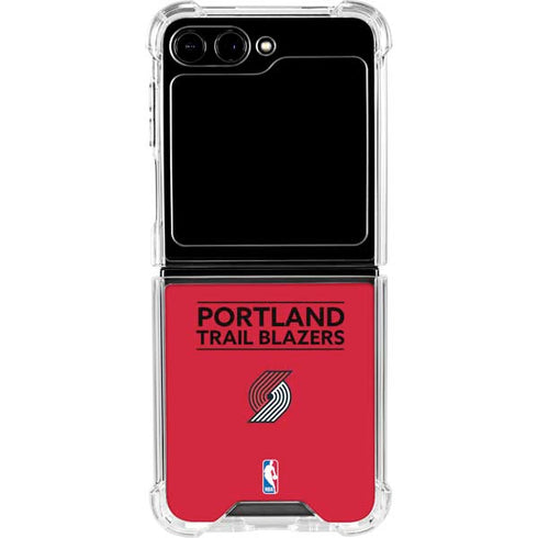 NBA Portland Trail Blazers Standard - Red Galaxy Z Flip5 5G Clear Case