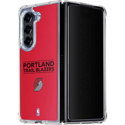 NBA Portland Trail Blazers Standard - Red Galaxy Z Fold5 5G Clear Case
