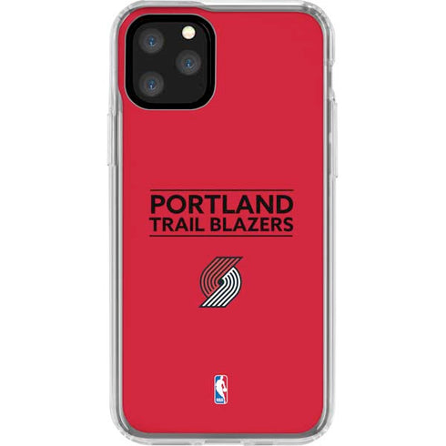 NBA Portland Trail Blazers Standard - Red iPhone 11 Pro Clear Case