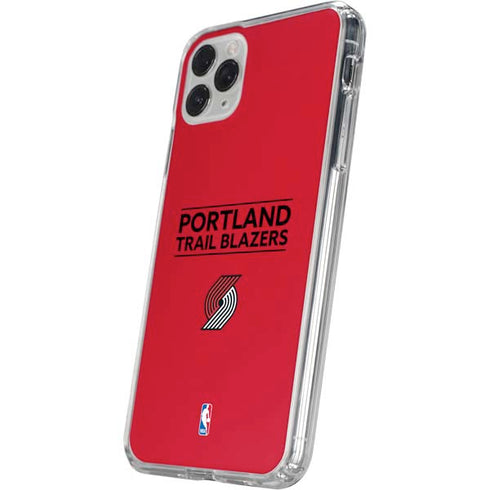 NBA Portland Trail Blazers Standard - Red iPhone 11 Pro Clear Case