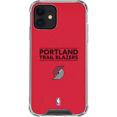 NBA Portland Trail Blazers Standard - Red iPhone 12 Clear Case