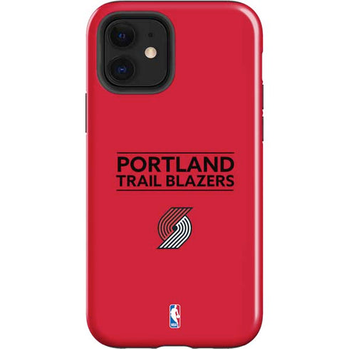 NBA Portland Trail Blazers Standard - Red iPhone 12 Impact Case