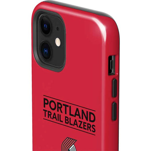 NBA Portland Trail Blazers Standard - Red iPhone 12 Impact Case