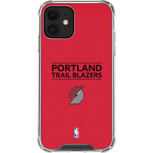 NBA Portland Trail Blazers Standard - Red iPhone 12 Mini Clear Case
