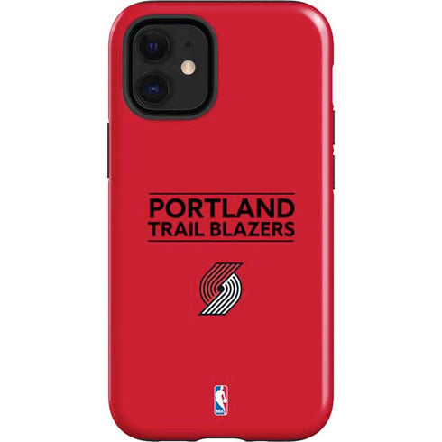 NBA Portland Trail Blazers Standard - Red iPhone 12 Mini Impact Case