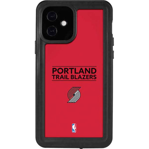 NBA Portland Trail Blazers Standard - Red iPhone 12 Waterproof Case