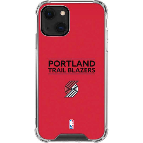 NBA Portland Trail Blazers Standard - Red iPhone 13 Mini Clear Case