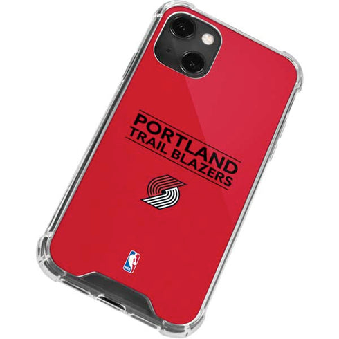 NBA Portland Trail Blazers Standard - Red iPhone 13 Mini Clear Case