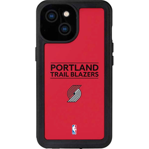 NBA Portland Trail Blazers Standard - Red iPhone 13 Mini Waterproof Case