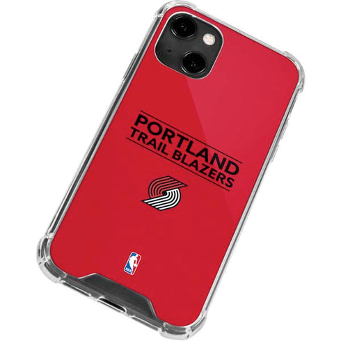 NBA Portland Trail Blazers Standard - Red iPhone 14 Clear Case