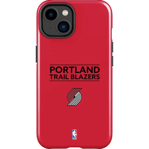 NBA Portland Trail Blazers Standard - Red iPhone 15 Plus Impact Case
