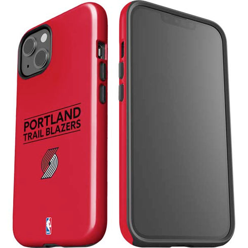 NBA Portland Trail Blazers Standard - Red iPhone 15 Plus Impact Case