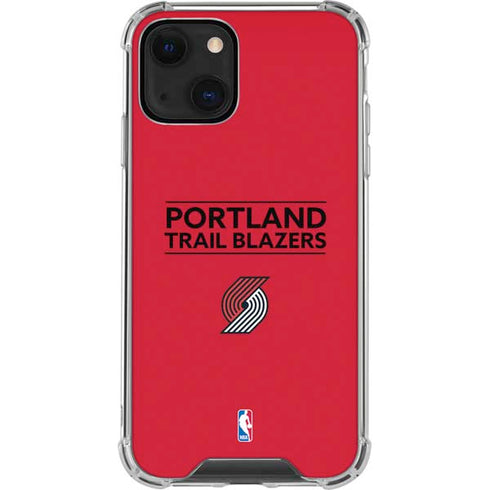 NBA Portland Trail Blazers Standard - Red iPhone 15 Plus Clear Case