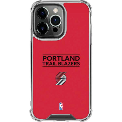 NBA Portland Trail Blazers Standard - Red iPhone 15 Pro Clear Case