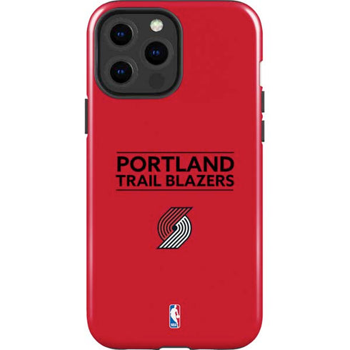 NBA Portland Trail Blazers Standard - Red iPhone 15 Pro Max Impact Case