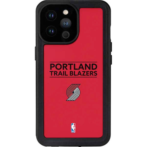 NBA Portland Trail Blazers Standard - Red iPhone 14 Pro Max Waterproof Case