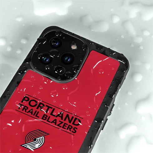 NBA Portland Trail Blazers Standard - Red iPhone 14 Pro Max Waterproof Case