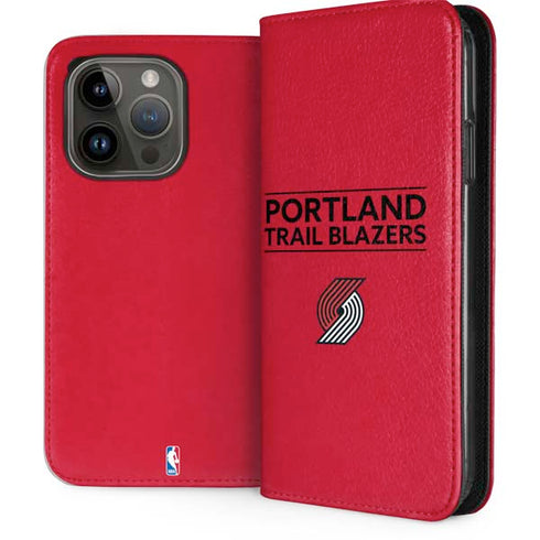 NBA Portland Trail Blazers Standard - Red iPhone 15 Pro Folio Case