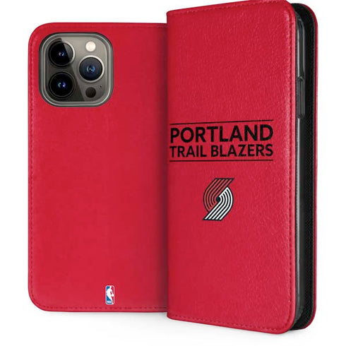 NBA Portland Trail Blazers Standard - Red iPhone 15 Pro Max Folio Case