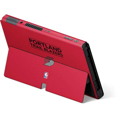 NBA Portland Trail Blazers Standard - Red Nintendo Switch OLED (2021) Skin