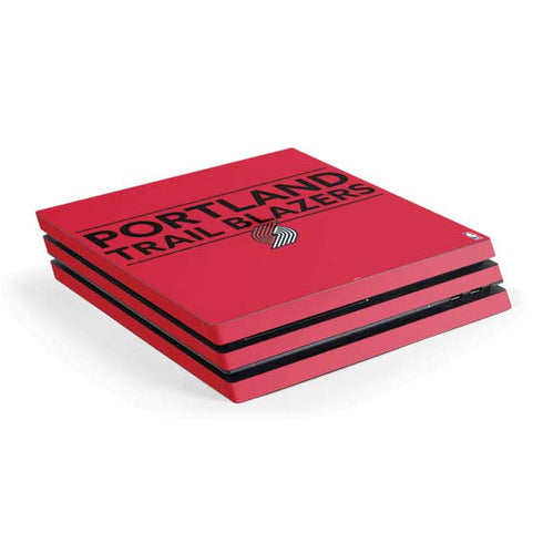 NBA Portland Trail Blazers Standard - Red PS4 Pro Console Skin