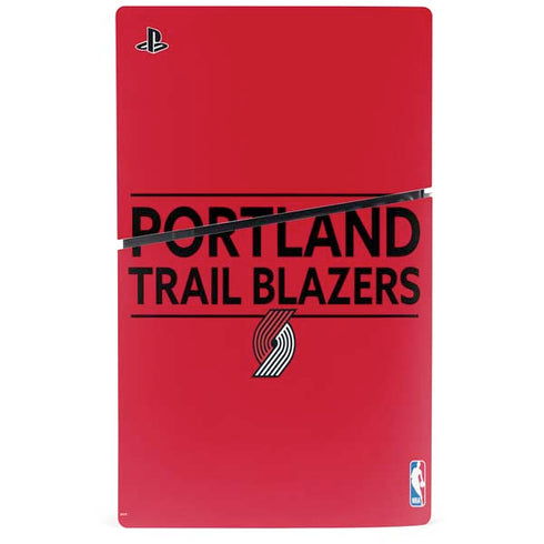 NBA Portland Trail Blazers Standard - Red PS5 Slim Digital Edition Bundle Skin