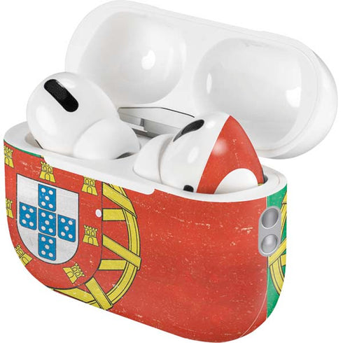 Portugal Flag Distressed AirPods Pro 2nd Gen Skin