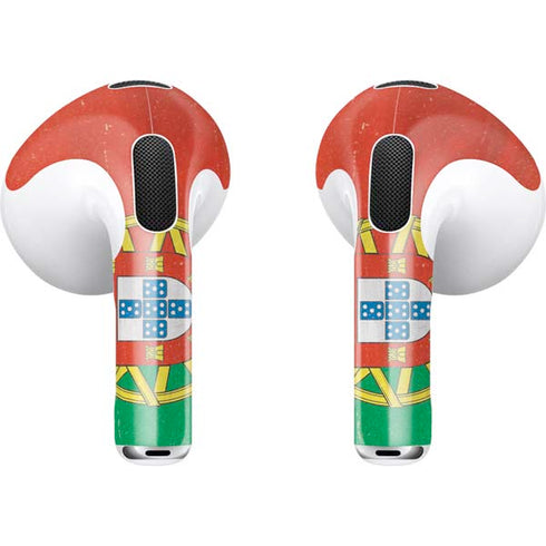 Portugal Flag Distressed Apple AirPods (3rd Gen 2021) Skin
