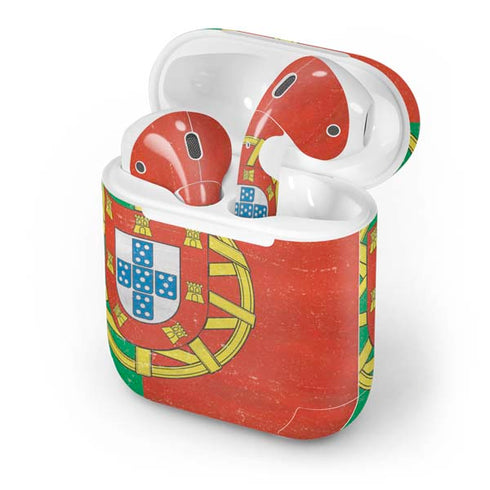 Portugal Flag Distressed Apple AirPods Skin