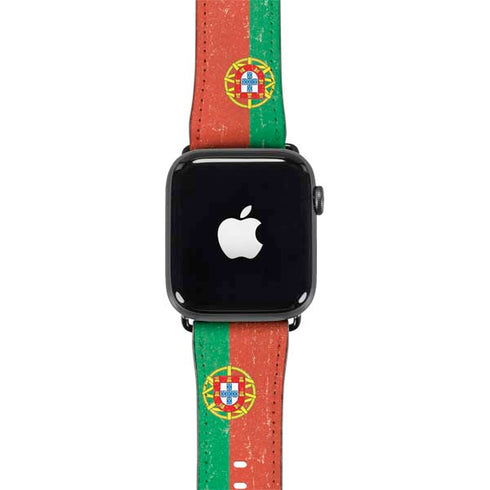Portugal Flag Distressed Apple Watch Band 42-44mm