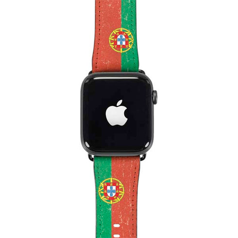 Portugal Flag Distressed Apple Watch Band 38-40mm