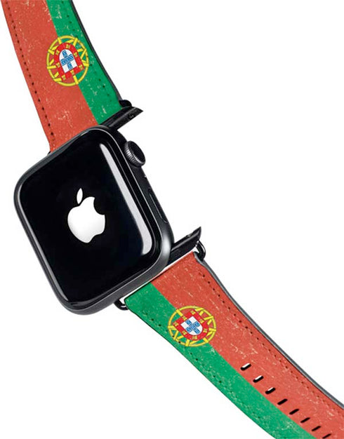 Portugal Flag Distressed Apple Watch Band 38-40mm