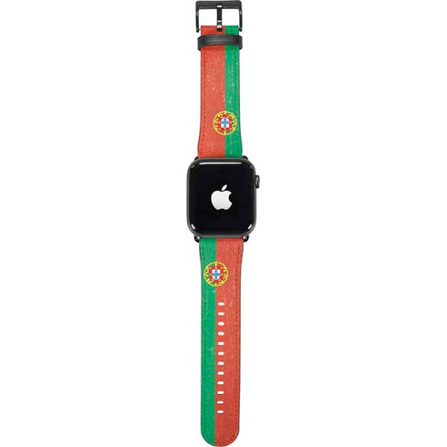 Portugal Flag Distressed Apple Watch Band 38-40mm