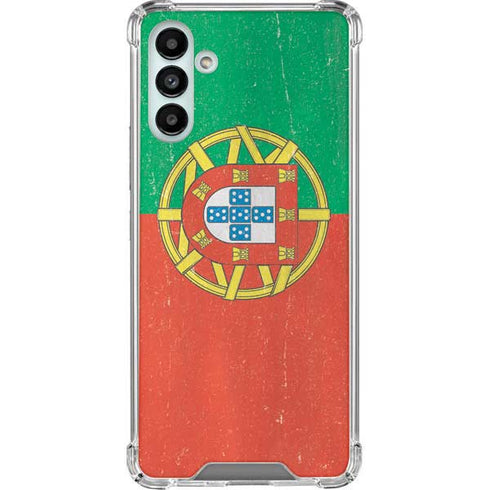 Portugal Flag Distressed Galaxy A13 5G Clear Case