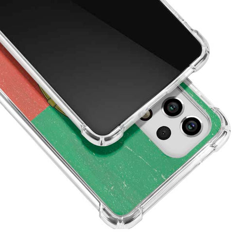 Portugal Flag Distressed Galaxy A33 5G Clear Case