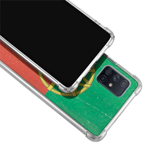 Portugal Flag Distressed Galaxy A51 5G Clear Case