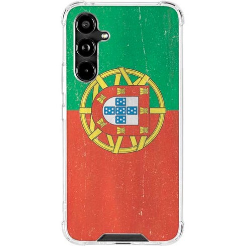 Portugal Flag Distressed Galaxy A54 5G Clear Case