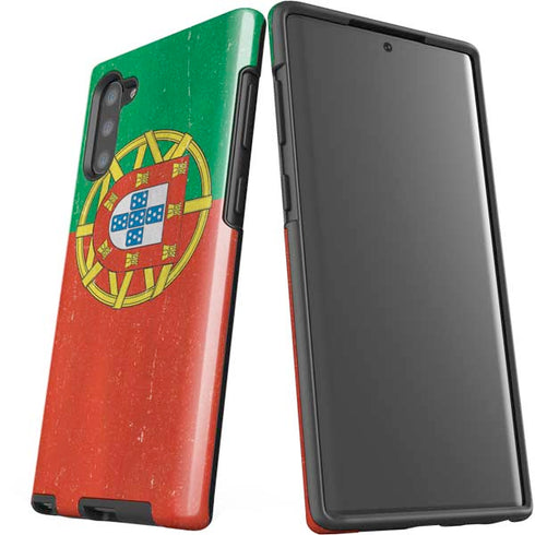 Portugal Flag Distressed Galaxy Note 10 Pro Case
