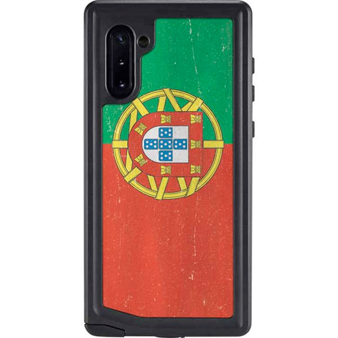 Portugal Flag Distressed Galaxy Note 10 Waterproof Case