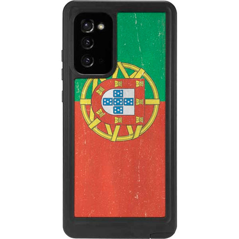 Portugal Flag Distressed Galaxy Note20 5G Waterproof Case