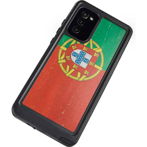Portugal Flag Distressed Galaxy Note20 5G Waterproof Case