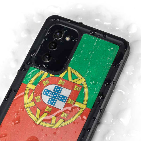 Portugal Flag Distressed Galaxy Note20 5G Waterproof Case
