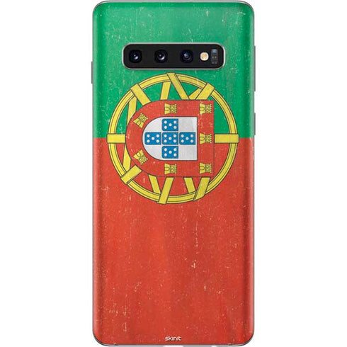 Portugal Flag Distressed Galaxy S10 Skin