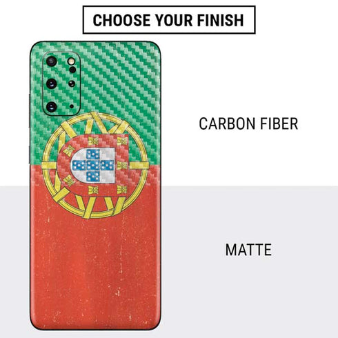Portugal Flag Distressed Galaxy S20 Plus Skin