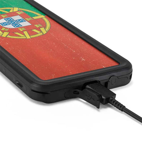 Portugal Flag Distressed Galaxy S20 Plus Waterproof Case