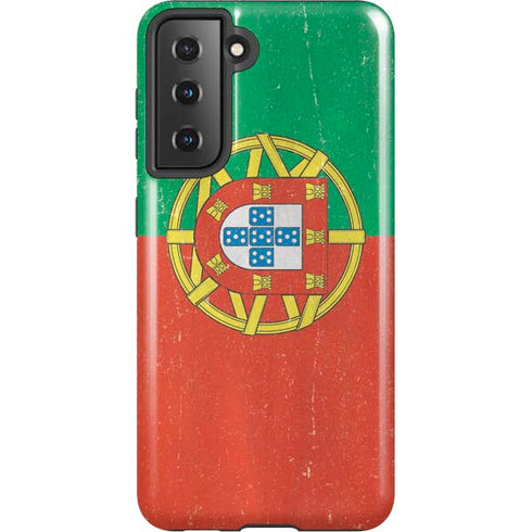Portugal Flag Distressed Galaxy S21 5G Pro Case