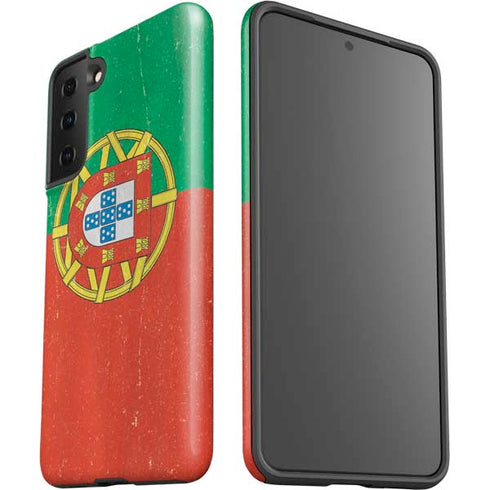 Portugal Flag Distressed Galaxy S21 FE Pro Case